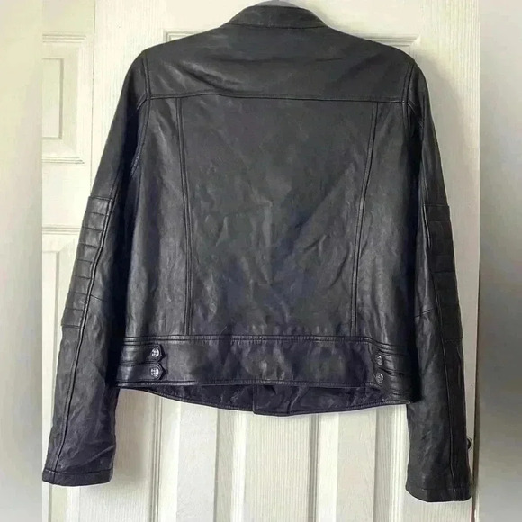 Bolvaint PARIS Adelais Black Lambskin Women's Moto Jacket size 2XL - Picture 3 of 9
